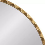Specchio da Parete Decorativo Rotondo Oro 26'' Diametro con Bordo Ondulato