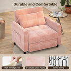 Divano letto trasformabile 3-in-1, Poltrona letto estraibile, Letto pieghevole convertibile per soggiorno