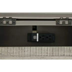 Tavolino laterale in pino massiccio con ricarica USB 79 A x 46 L x 61 P cm