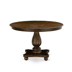 Tavolo da pranzo rotondo in legno di gomma, 76 cm H x 122 cm Diametro