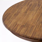 Tavolo da pranzo rotondo in legno di gomma, 76 cm H x 122 cm Diametro
