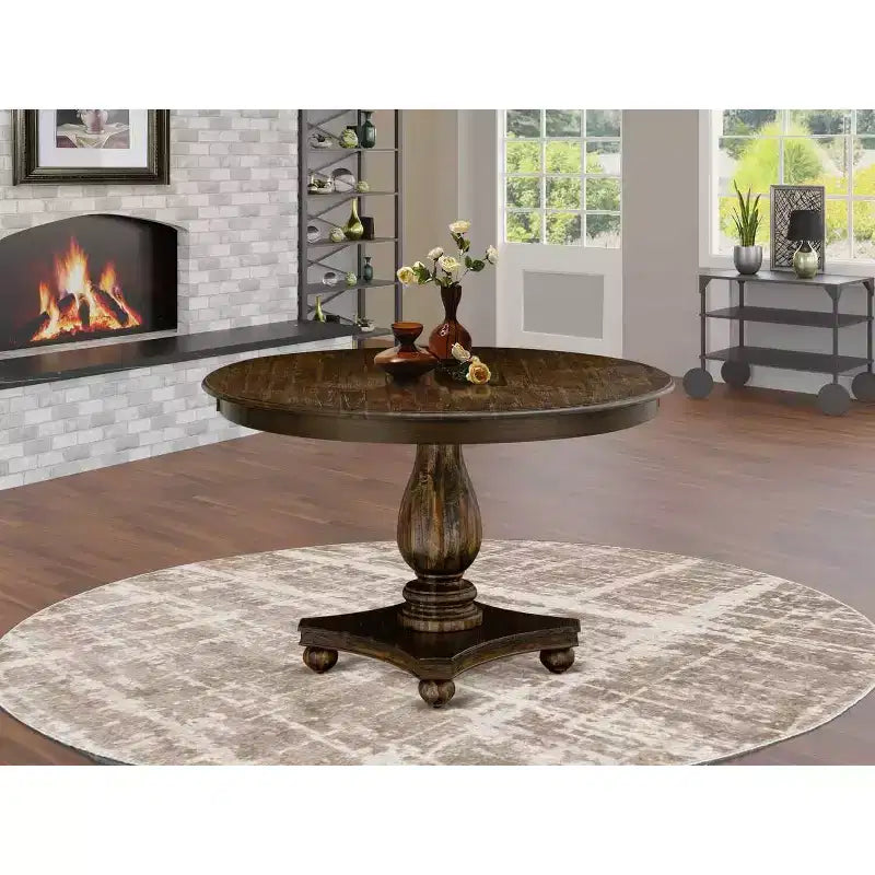 HomeStock Round Dining Table with Pedestal