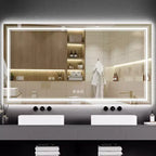 Specchio da bagno retroilluminato e frontale a LED con anti-appannamento e dimmer