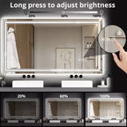 Specchio da bagno retroilluminato e frontale a LED con anti-appannamento e dimmer