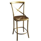 HomeRoots 24 Gold Iron Bar Chair