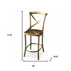 Sgabello alto in ferro 24''H — Finitura oro
