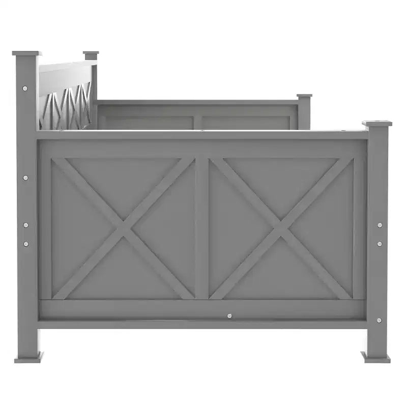 Divano letto singolo in legno in stile casual moderno e rustico