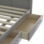 Lettino singolo in legno e MDF con 2 cassetti portaoggetti