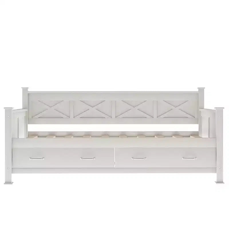 Divano letto singolo in legno in stile casual moderno e rustico