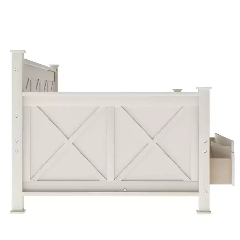Divano letto singolo in legno in stile casual moderno e rustico