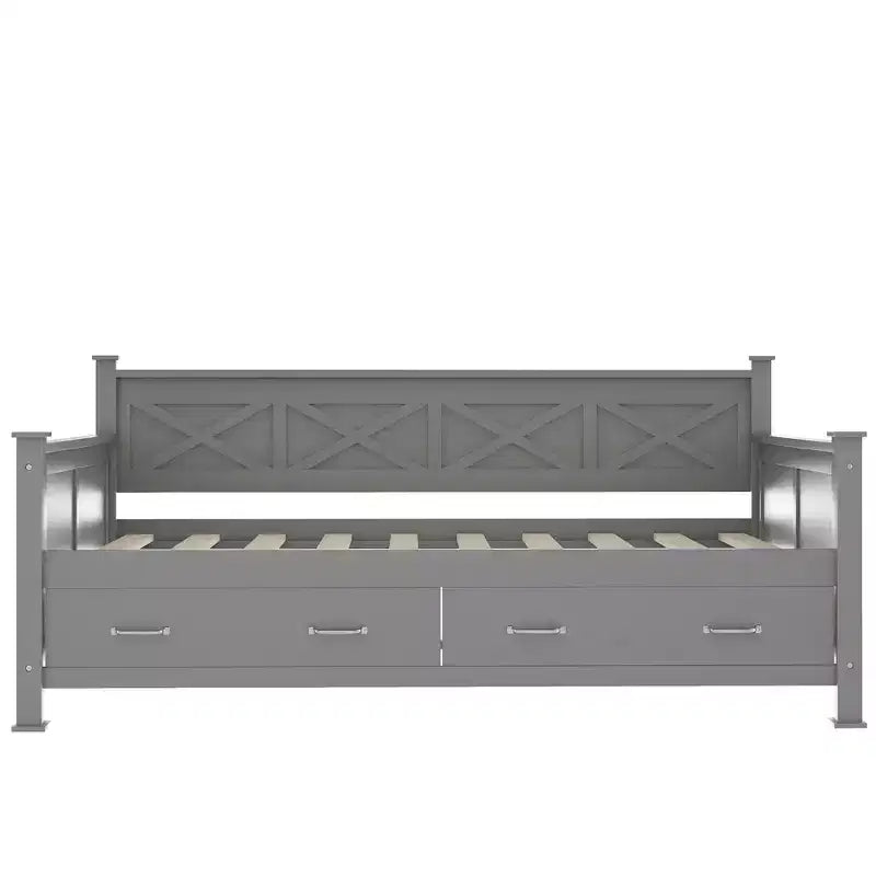 Divano letto singolo in legno in stile casual moderno e rustico