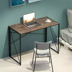 Scrivania Pieghevole per Computer in Metallo e Truciolato 99 cm L x 51 cm L x 72 cm A