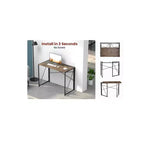 Scrivania Pieghevole per Computer in Metallo e Truciolato 99 cm L x 51 cm L x 72 cm A