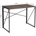 Scrivania Pieghevole per Computer in Metallo e Truciolato 99 cm L x 51 cm L x 72 cm A