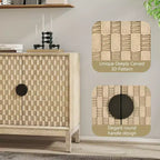 Credenza/Buffet in MDF a 4 ante con pannelli scanalati intagliati 160 cm L x 81 cm A x 40 cm P