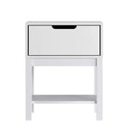 Comodino per Bambini in Legno con Cassetto Singolo e Ripiano Aperto