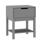Comodino per Bambini in Legno con Cassetto Singolo e Ripiano Aperto
