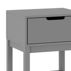 Comodino per Bambini in Legno con Cassetto Singolo e Ripiano Aperto