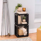 Organizzatore portaoggetti a cubo in bambù 33 cm A x 33 cm L x 33 cm P