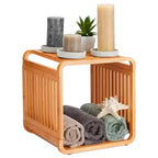 Organizzatore portaoggetti a cubo in bambù 33 cm A x 33 cm L x 33 cm P