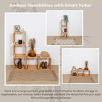Organizzatore portaoggetti a cubo in bambù 33 cm A x 33 cm L x 33 cm P