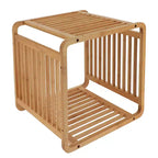 Organizzatore portaoggetti a cubo in bambù 33 cm A x 33 cm L x 33 cm P
