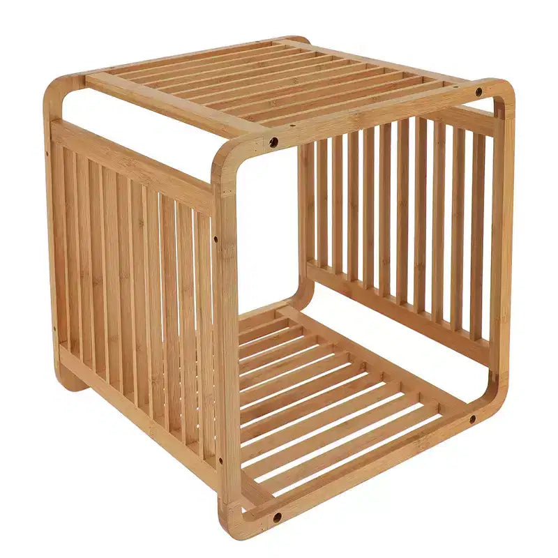 Evideco French Home Goods Smart Kube Scaffale portaoggetti in bambù a cubo, 13 divisori impilabili