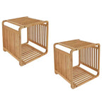 Organizzatore portaoggetti a cubo in bambù 33 cm A x 33 cm L x 33 cm P
