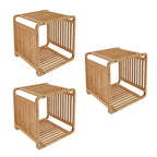 Organizzatore portaoggetti a cubo in bambù 33 cm A x 33 cm L x 33 cm P
