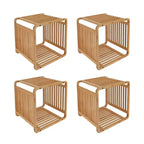 Organizzatore portaoggetti a cubo in bambù 33 cm A x 33 cm L x 33 cm P