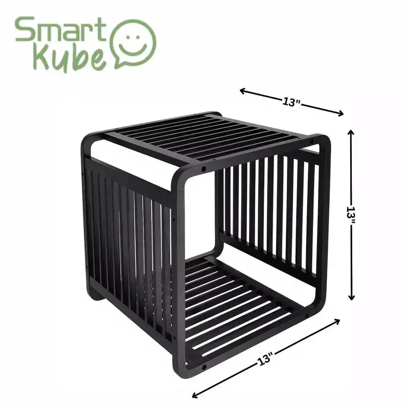 Evideco French Home Goods Smart Kube Scaffale portaoggetti in bambù a cubo, 13 divisori impilabili