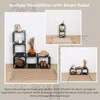 Organizzatore portaoggetti a cubo in bambù 33 cm A x 33 cm L x 33 cm P