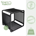 Organizzatore portaoggetti a cubo in bambù 33 cm A x 33 cm L x 33 cm P