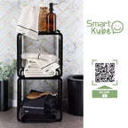 Organizzatore portaoggetti a cubo in bambù 33 cm A x 33 cm L x 33 cm P