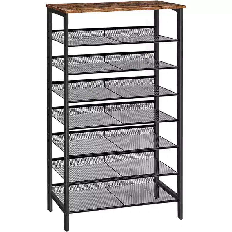Scarpiera in Metallo a 8 Ripiani 136,9 cm A x 74,9 cm L x 30 cm P