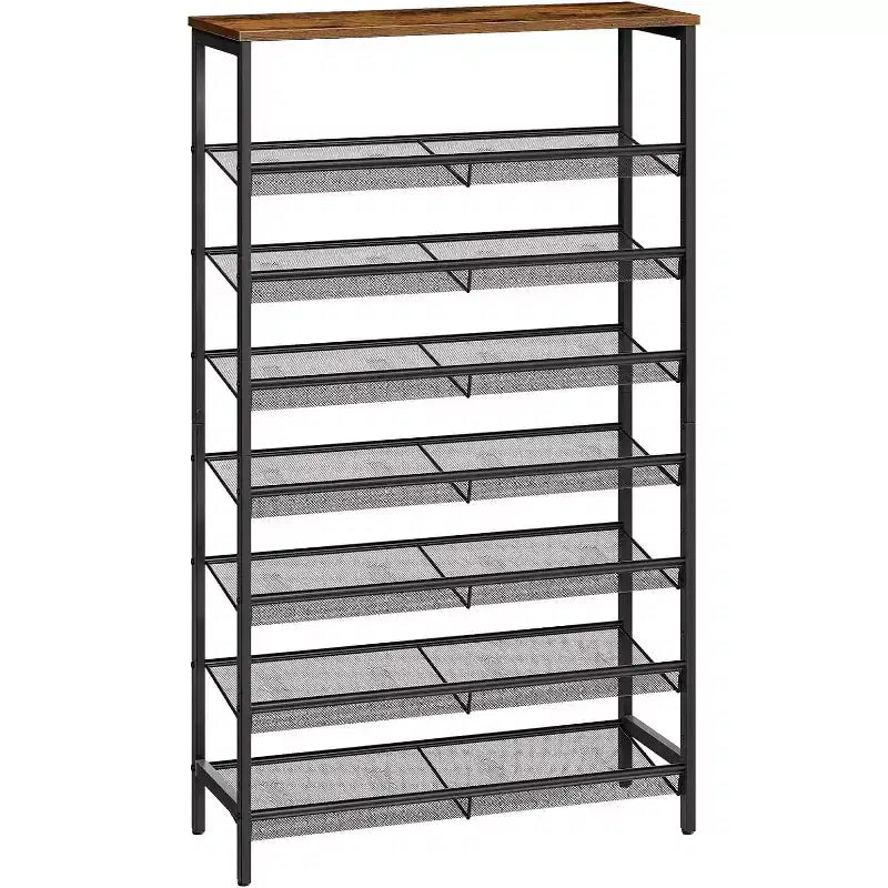Scarpiera in Metallo a 8 Ripiani 136,9 cm A x 74,9 cm L x 30 cm P