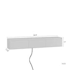 Mensola porta TV a muro in MDF 28 A x 165 L x 30 P cm