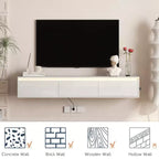 Mensola porta TV a muro in MDF 28 A x 165 L x 30 P cm