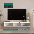 Mensola porta TV a muro in MDF 28 A x 165 L x 30 P cm
