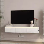 Mensola porta TV a muro in MDF 28 A x 165 L x 30 P cm