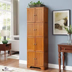 Armadio Portatutto in Legno con 8 Ante e 4 Ripiani 183.9 cm A x 60.5 cm L x 32 cm P