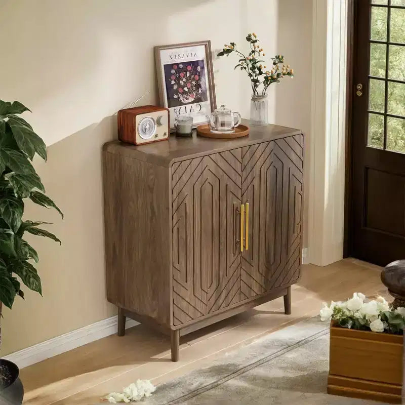 Credenza a buffet in MDF e legno massello 85 cm (A) x 80 cm (L) x 40 cm (P)