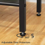 Tavolino in metallo e legno con ricarica USB 61 cm A x 30,5 cm L x 30,5 cm P