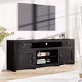 Farmhouse TV Cabinet, Entertainment Center with 2 Drawers, 2 Cabinets, and 2 Open Storage Spaces, for Living Room, Bedroom
