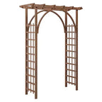 Sturdy Wood 85 Garden Arbor Trellis - Outdoor Pergola Arch for Climbing Plants, Wedding/Patio/Lawn/Backyard, Easy Assembly