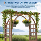 Pergolato a traliccio ad arco in legno da giardino, altezza 216 cm