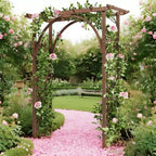 Pergolato a traliccio ad arco in legno da giardino, altezza 216 cm