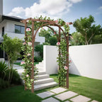 Pergolato a traliccio ad arco in legno da giardino, altezza 216 cm