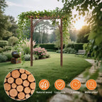 Pergolato a traliccio ad arco in legno da giardino, altezza 216 cm
