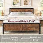 Struttura letto a piattaforma queen size in metallo e legno con 4 cassetti contenitore